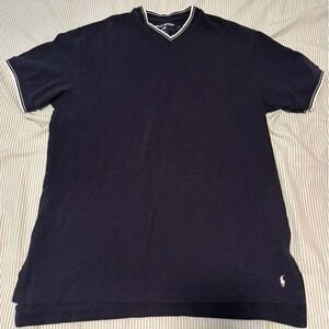 Polo Sport Ralph Lauren Navy‎ Blue V Neck T Shirt Menswear Preppy